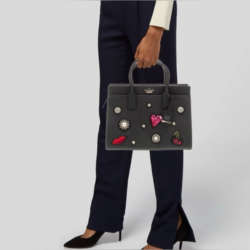 Kate Spade x Rodan + Fields Cameron Appliqué Saffiano Leather Satchel - Picture 2 of 7